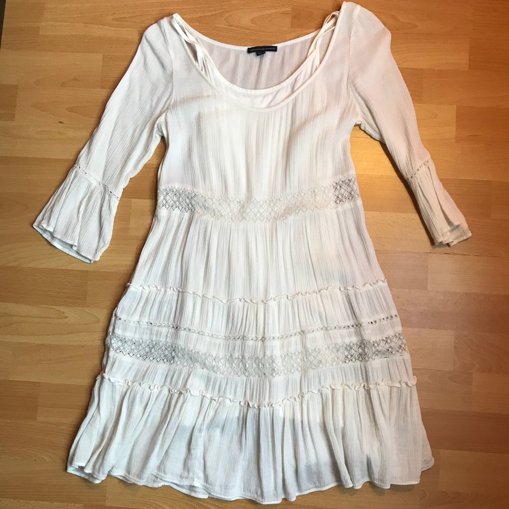 Peasant white flowy dress